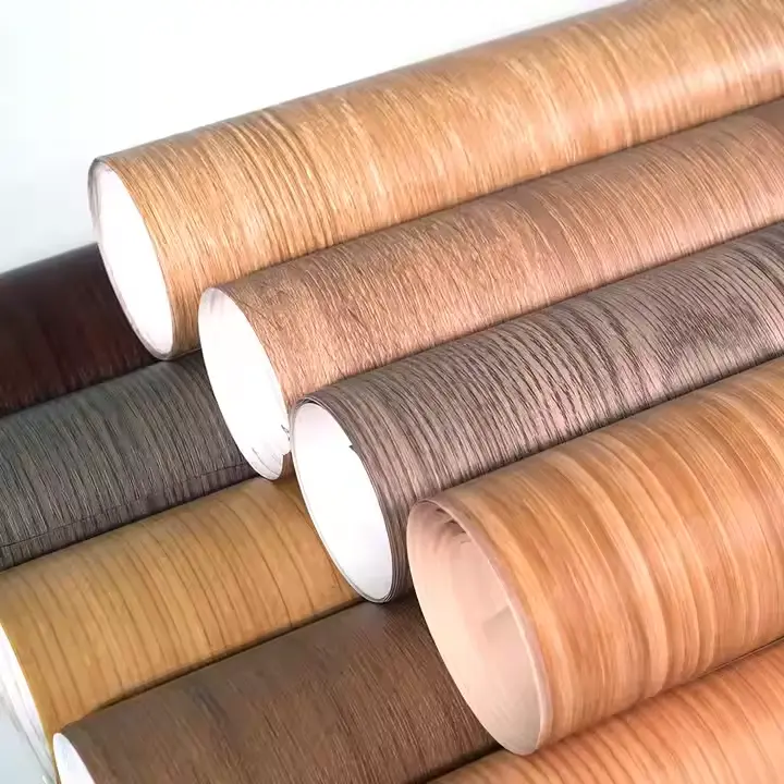 Drevený efekt PVC PET PP Dekoratívny kuchynský vinyl film
